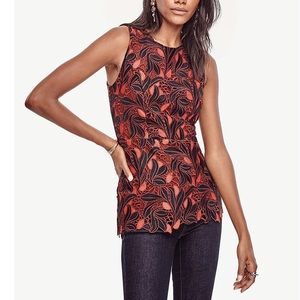 NWT Ann Taylor Embroidered Lace Top Sz 4